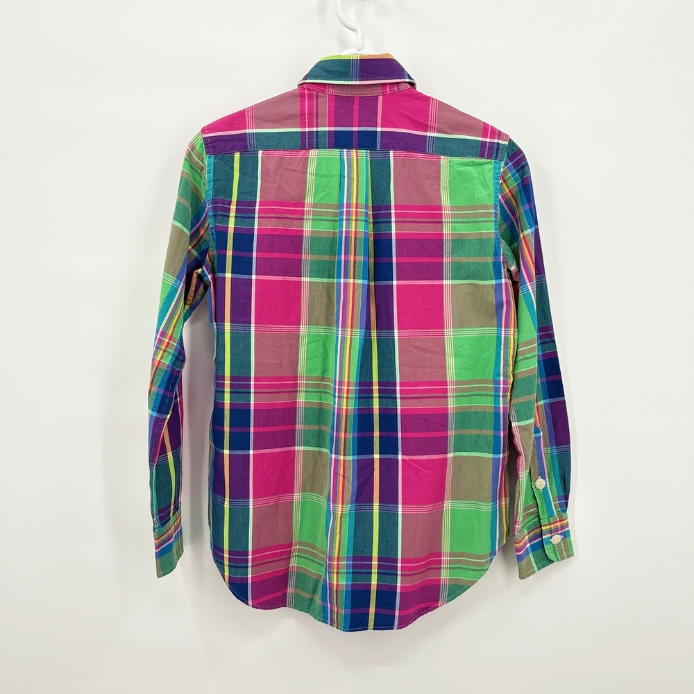 Polo Ralph Lauren Mens XS Pink Green Blue Plaid Cotton Button Down Shirt - Picture 3 of 12